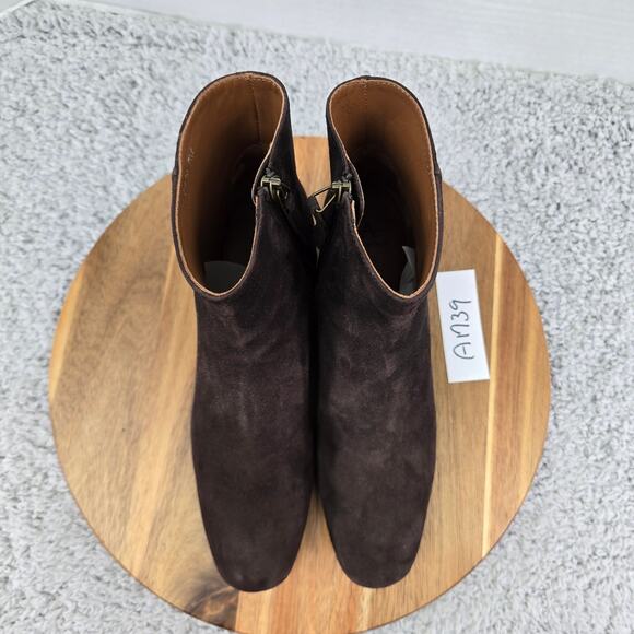 Aquatalia Ulyssaa Espresso Brown Suede Casual Ankle Bootie Boots Womens 7 M - Picture 6 of 16
